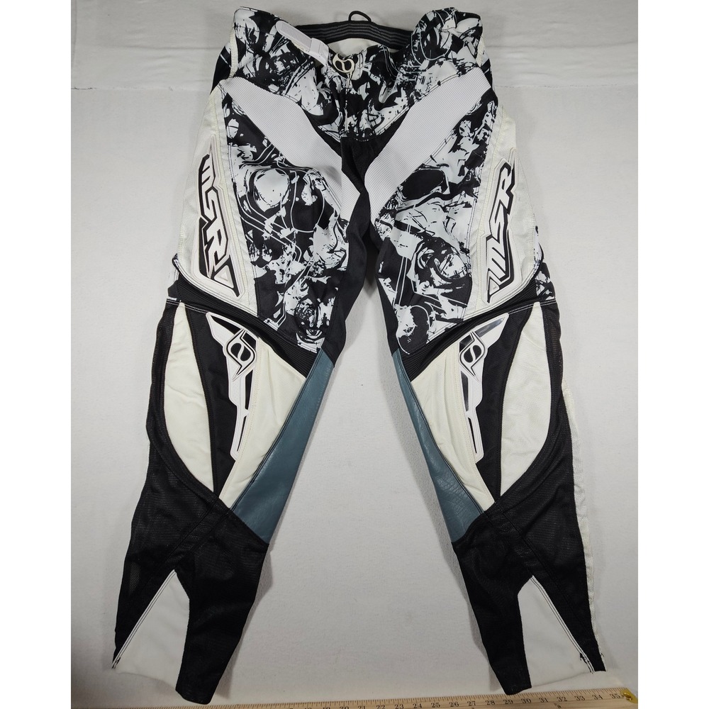 MSR Renegade Motocross Racing Pants Mens 40 Black White Graphic MX Gear NEW